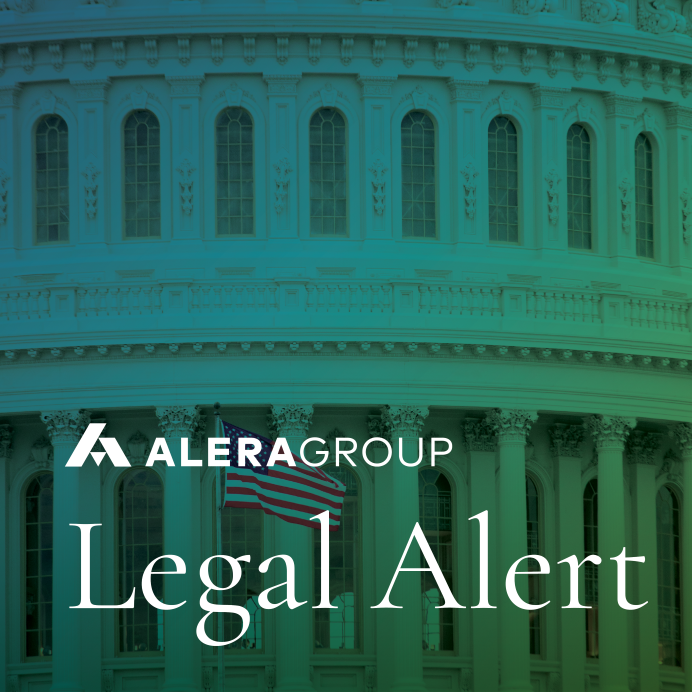 Image of white house with the words Alera Group Legal Alert
